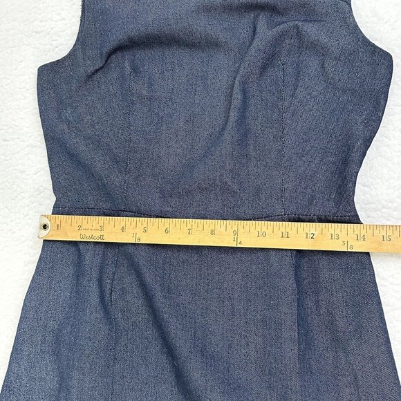 Vintage Levi's Women's Minimalist Sleeveless Fit & Flare Denim Dress Size S Blue - Picture 8 of 12